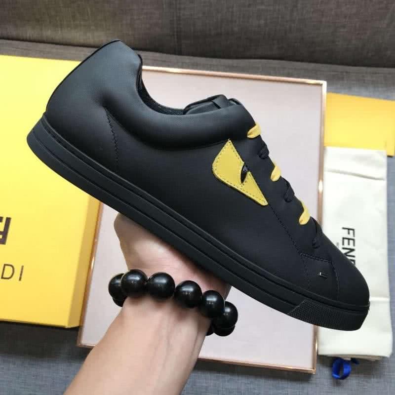 Fendi Sneakers Yellow Shoelaces Black And Yellow Men 4