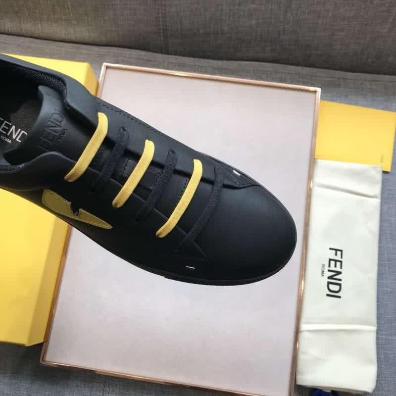 Fendi Sneakers Yellow Shoelaces Black And Yellow Men 5