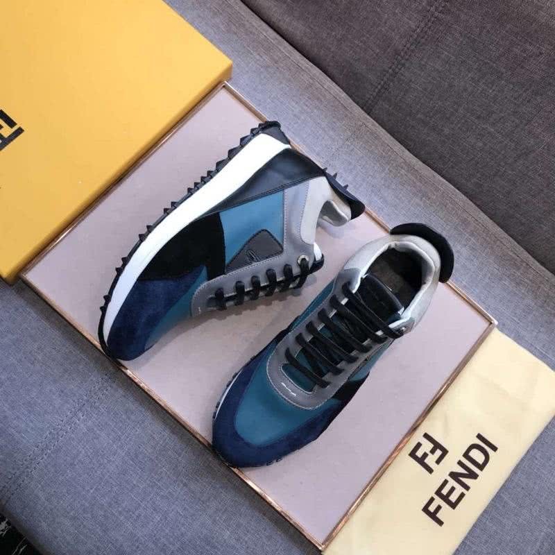 Fendi Sneakers Blue Grey Black White Men 3