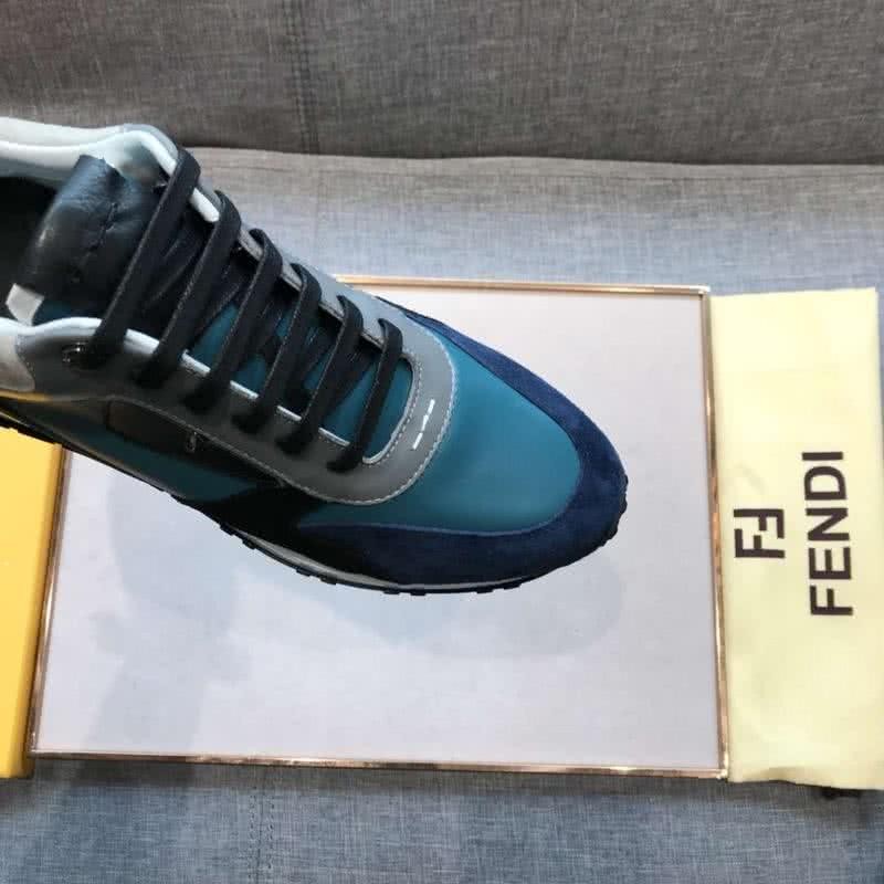 Fendi Sneakers Blue Grey Black White Men 5