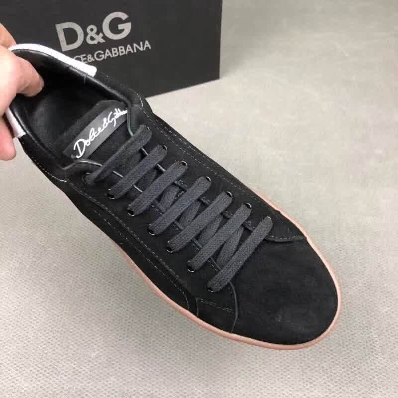 Dolce & Gabbana Sneakers Suede Black Upper Rubber Sole Men 6