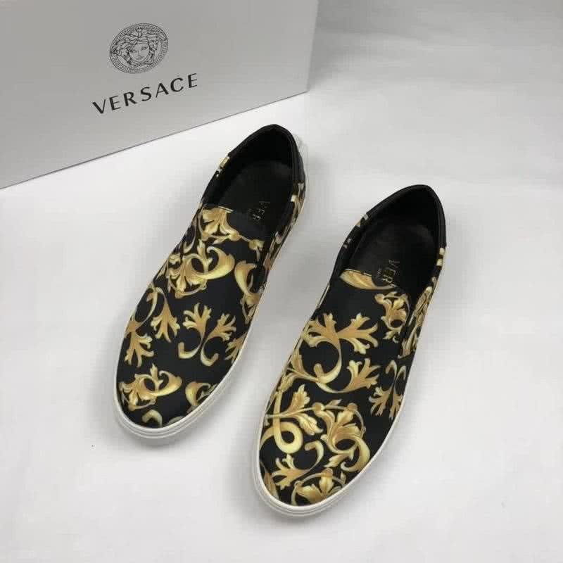 Versace Quality Loafers Classic Non-slip Design Black And Yellow Men 3