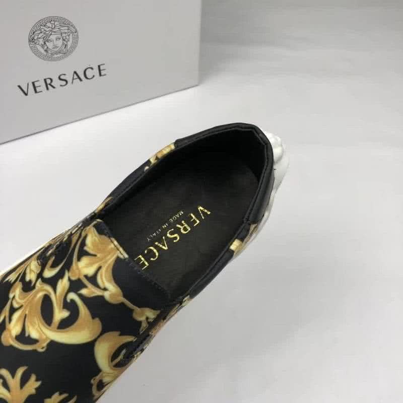 Versace Quality Loafers Classic Non-slip Design Black And Yellow Men 5