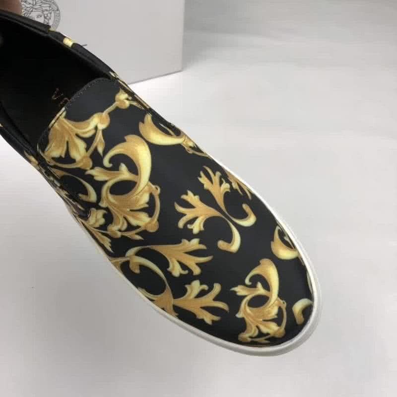 Versace Quality Loafers Classic Non-slip Design Black And Yellow Men 6