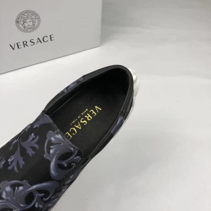 Versace Quality Loafers Classic Non-slip Design Black Men 5