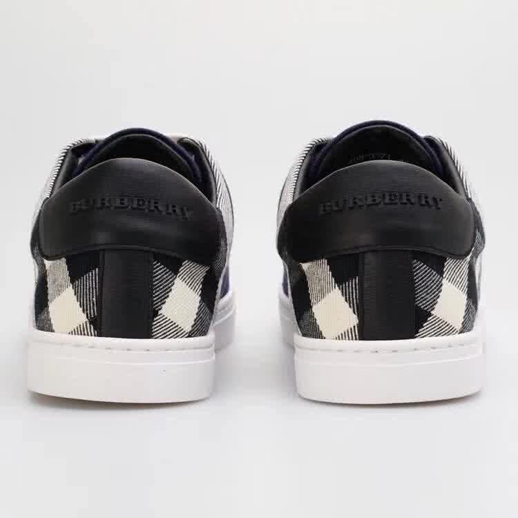 Burberry Fashion Comfortable Shoes Cowhide White And Blue Men 7