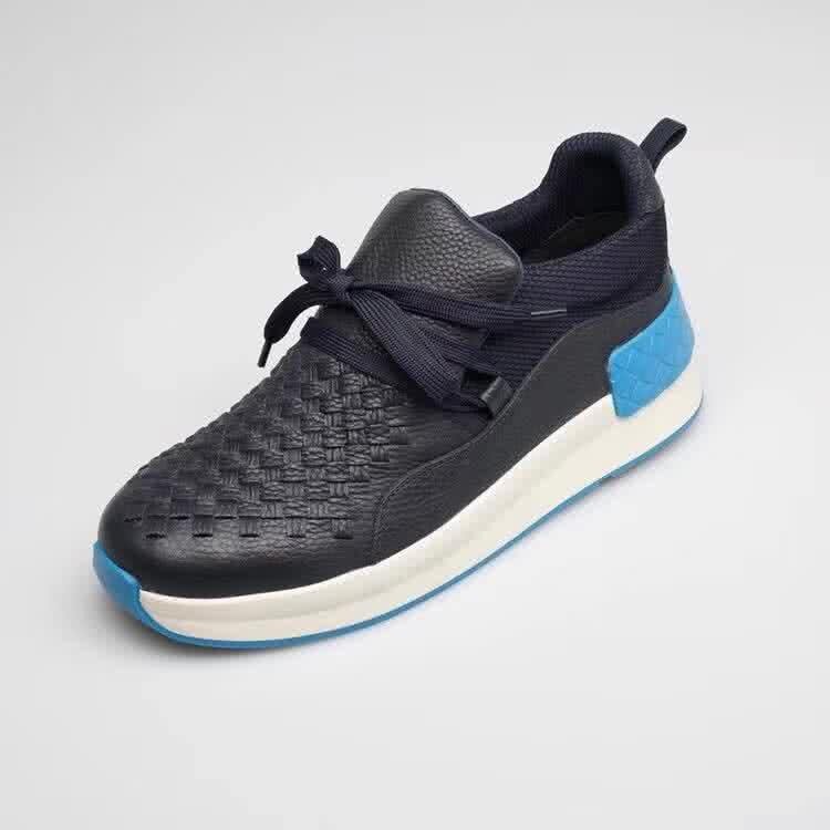Bottega Veneta New Cowhide Sneakers Woven Black And Blue Men 3