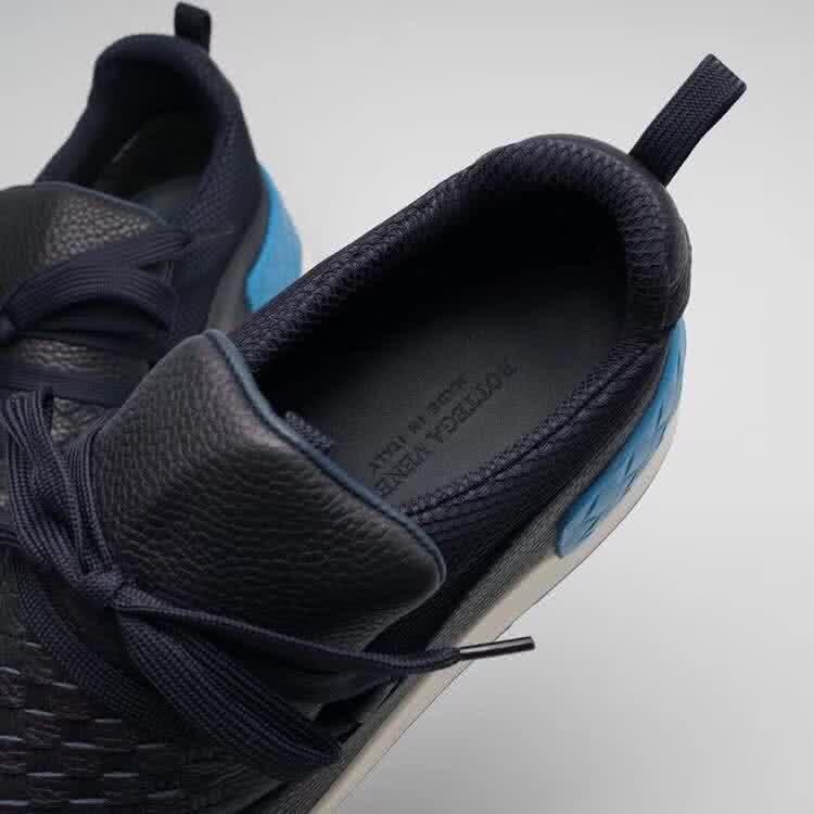 Bottega Veneta New Cowhide Sneakers Woven Black And Blue Men 6