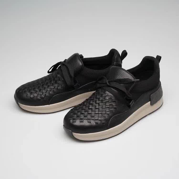 Bottega Veneta New Cowhide Sneakers Woven Black And Gray Men 4