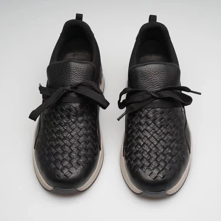 Bottega Veneta New Cowhide Sneakers Woven Black And Gray Men 7