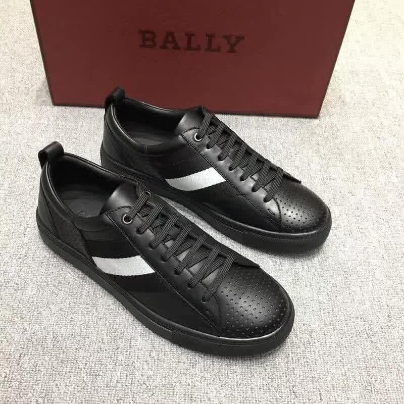 Bally Fashion Leather Shoes Cowhide Black And White Men 2