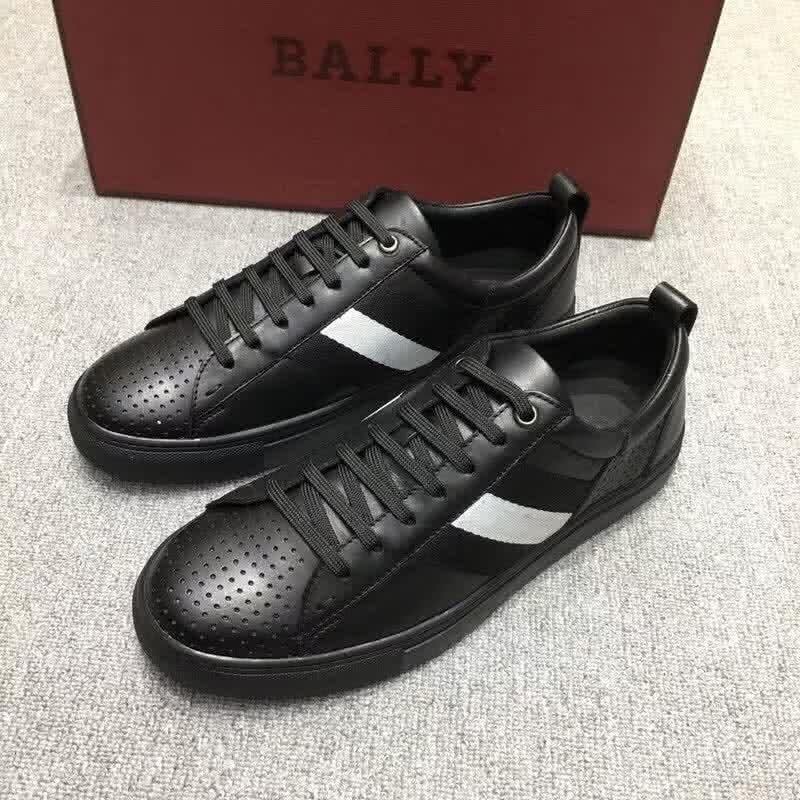 Bally Fashion Leather Shoes Cowhide Black And White Men 1
