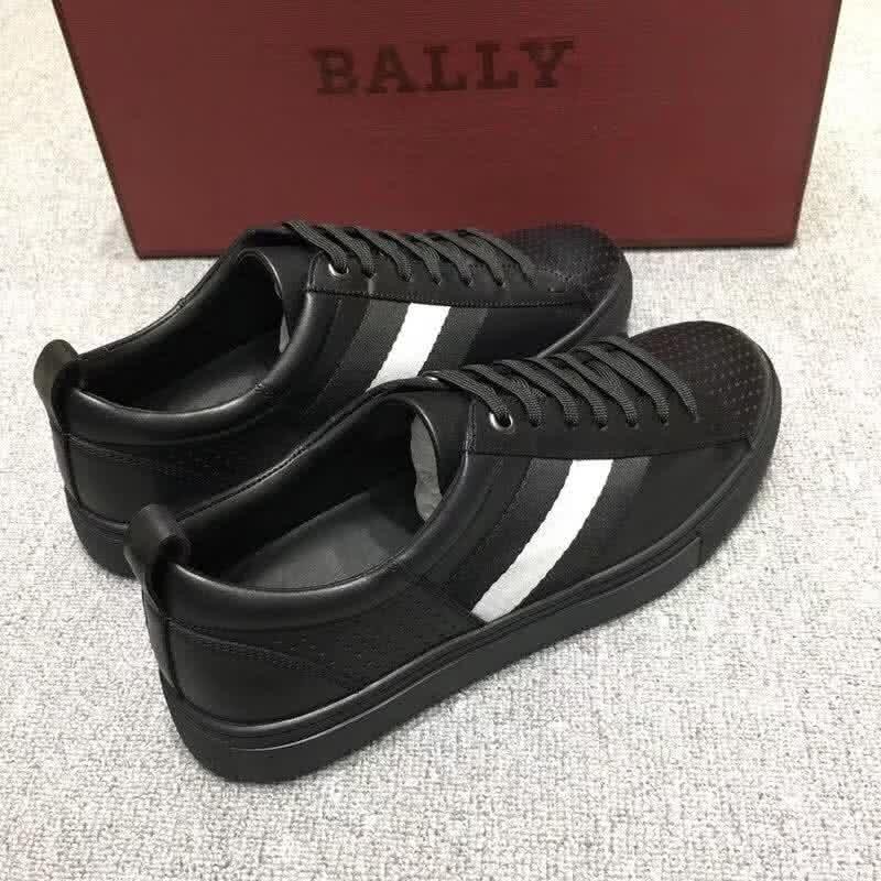 Bally Fashion Leather Shoes Cowhide Black And White Men 7