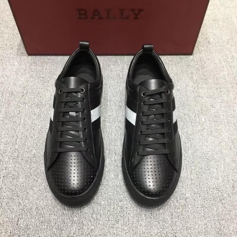 Bally Fashion Leather Shoes Cowhide Black And White Men 8