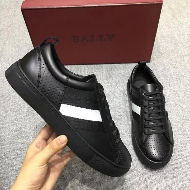 Bally Fashion Leather Shoes Cowhide Black And White Men 9
