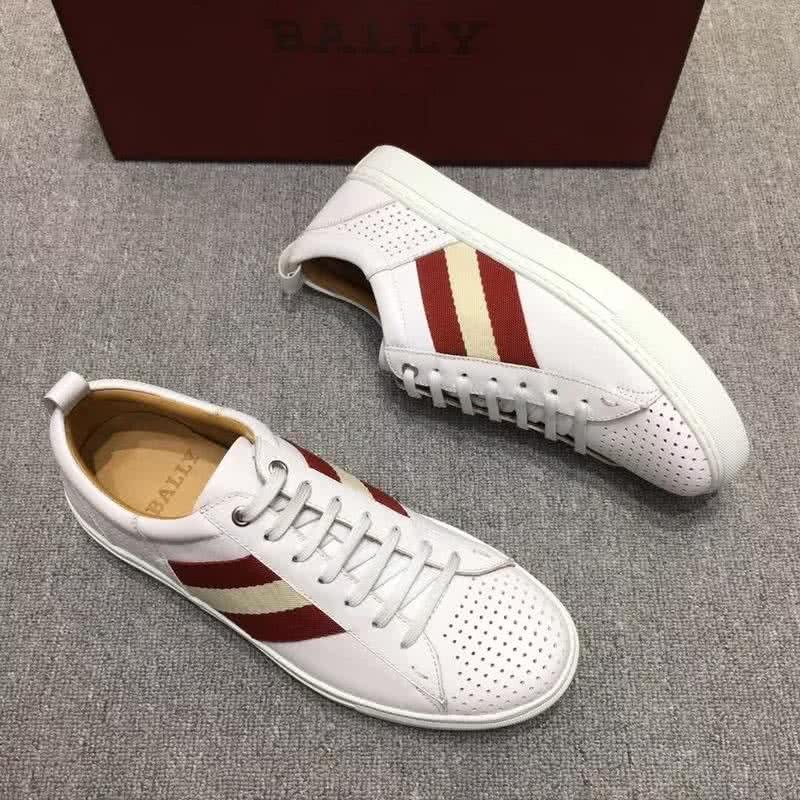Bally Fashion Leather Shoes Cowhide Red And White Men 7