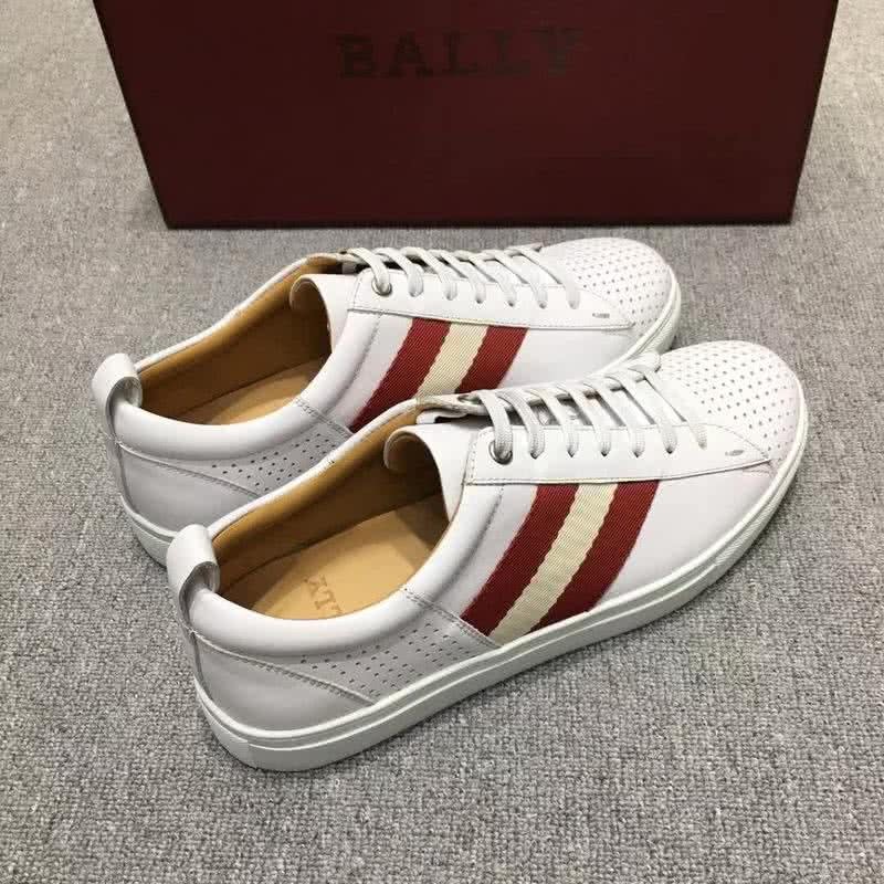 Bally Fashion Leather Shoes Cowhide Red And White Men 8