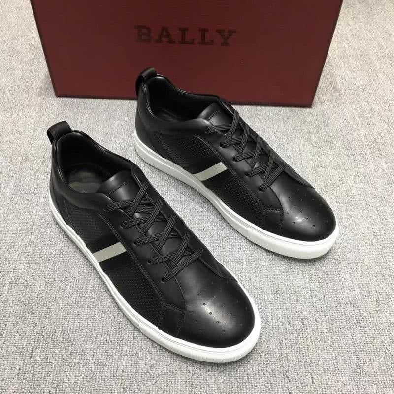Bally Fashion Leather Shoes Cowhide Black Men 4
