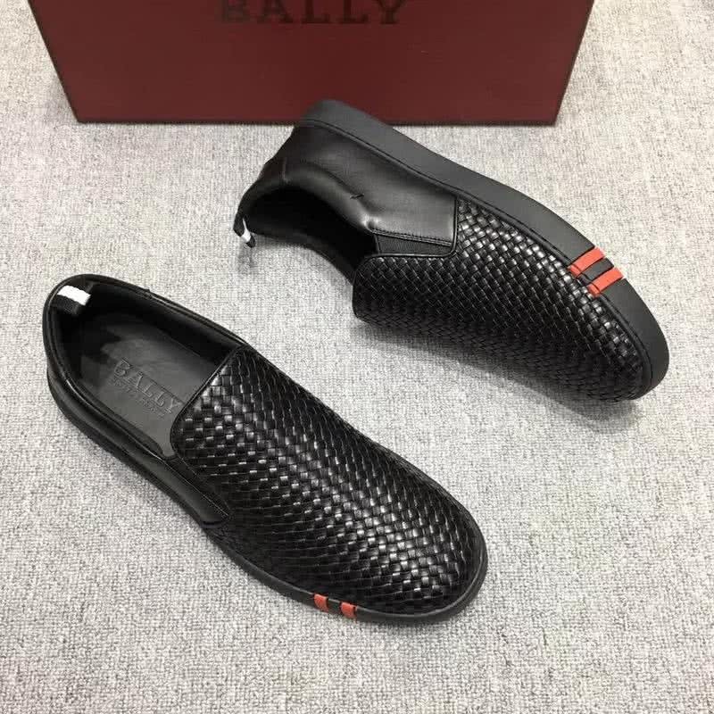 Bally Fashion Leather Shoes Cowhide Black Men 7