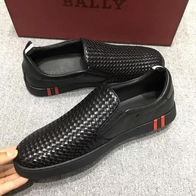 Bally Fashion Leather Shoes Cowhide Black Men 8