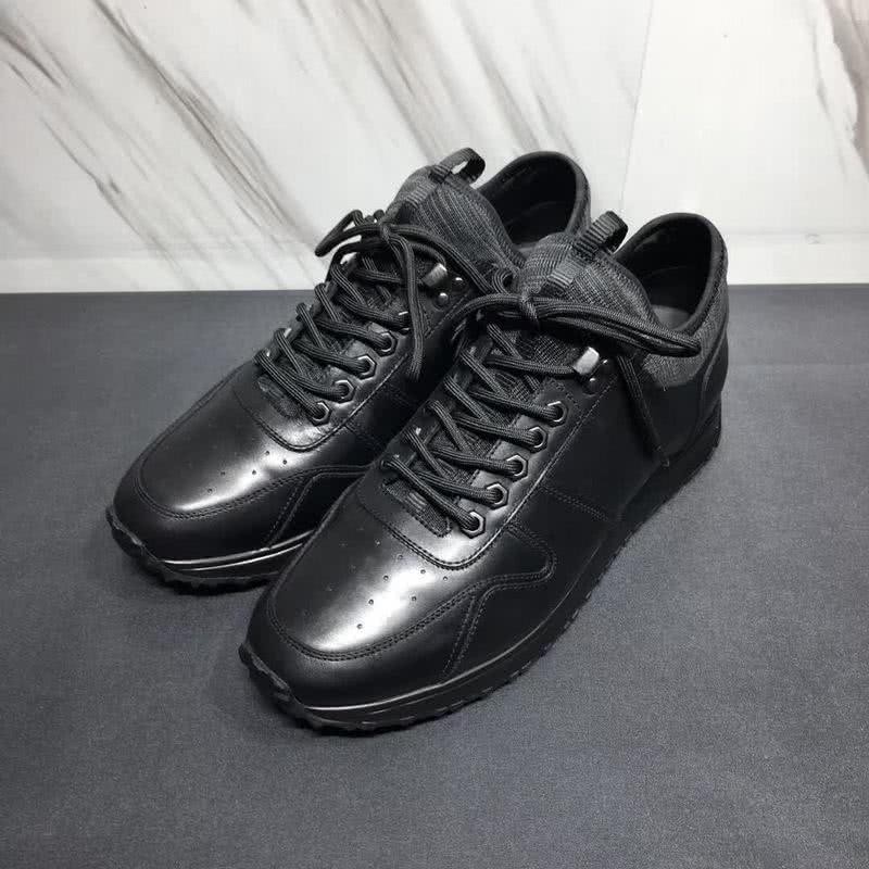 Fendi Sneakers Calf Leather All Black Men 1