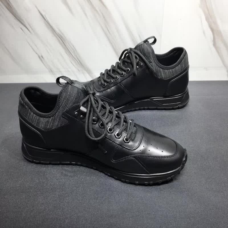 Fendi Sneakers Calf Leather All Black Men 5
