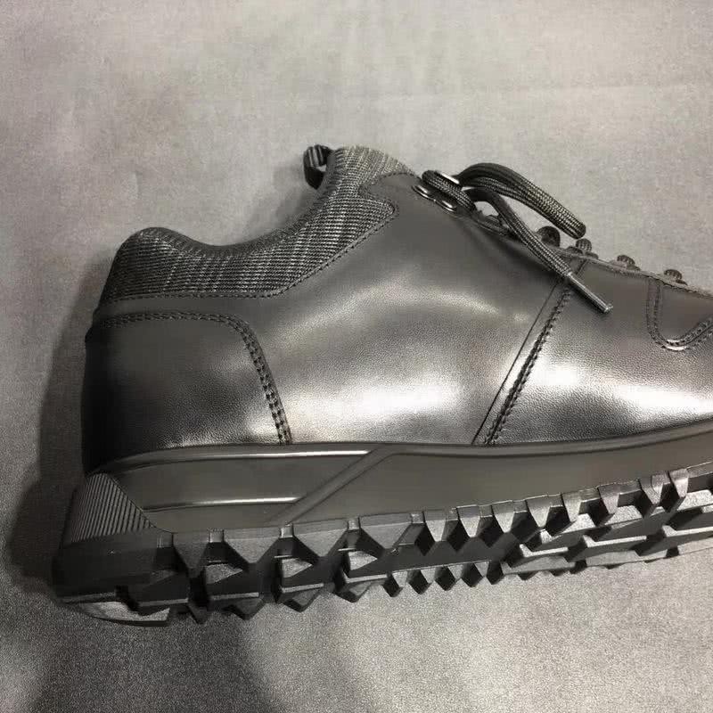 Fendi Sneakers Calf Leather All Black Men 8