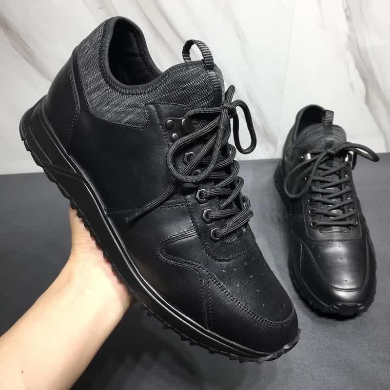 Fendi Sneakers Calf Leather All Black Men 9