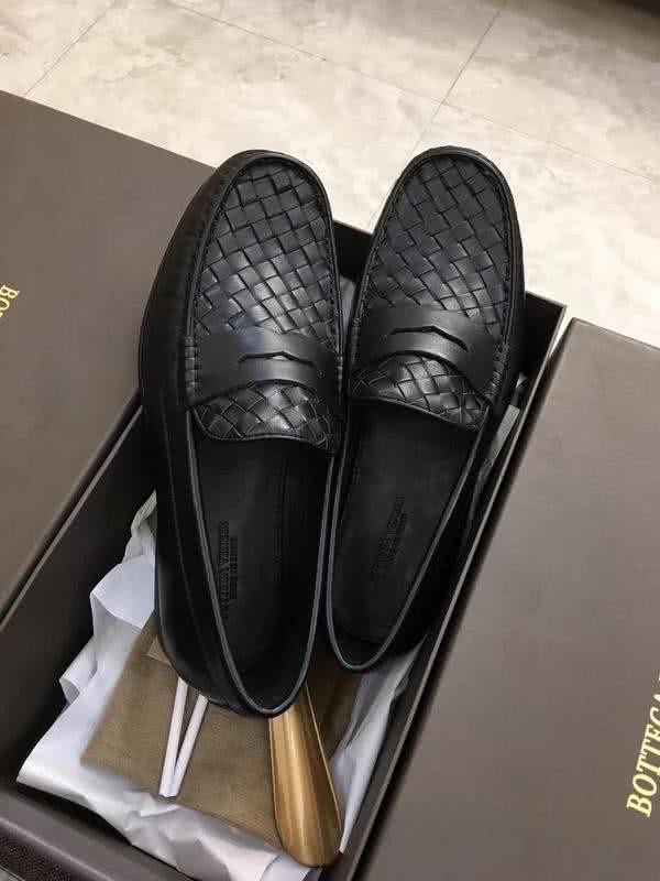 Bottega Veneta Quality Cowhide Woven Loafers Black Men 2