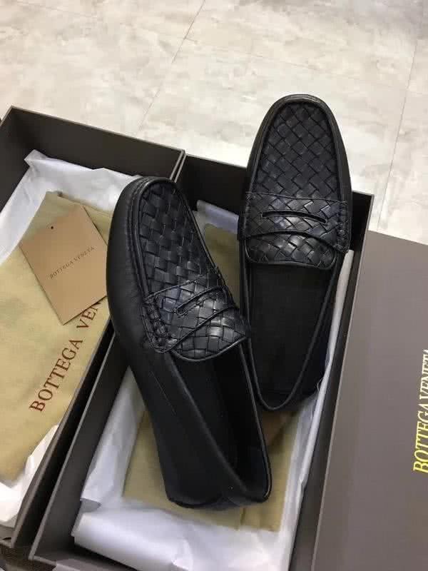 Bottega Veneta Latest Woven Loafers Cowhide Simple Black Men 3