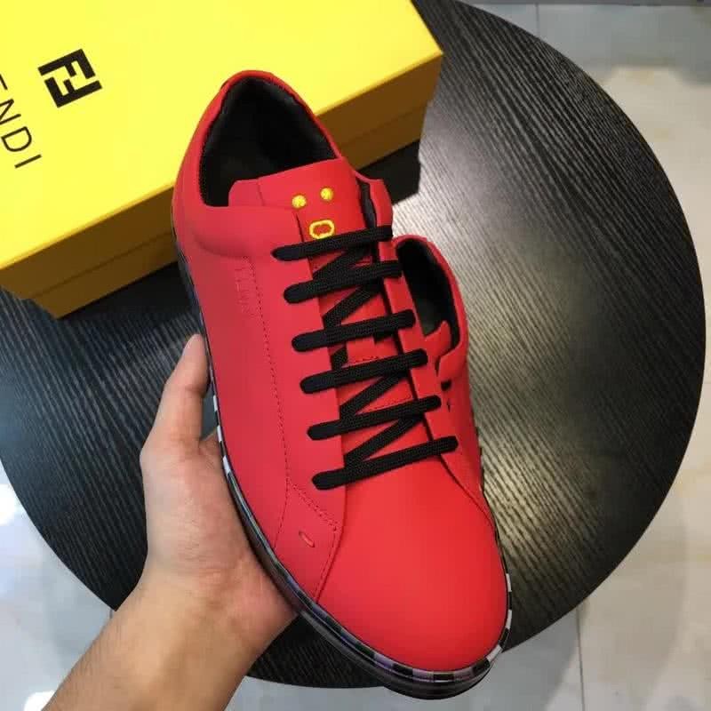Fendi Sneakers Red Upper Black Sole Men 4