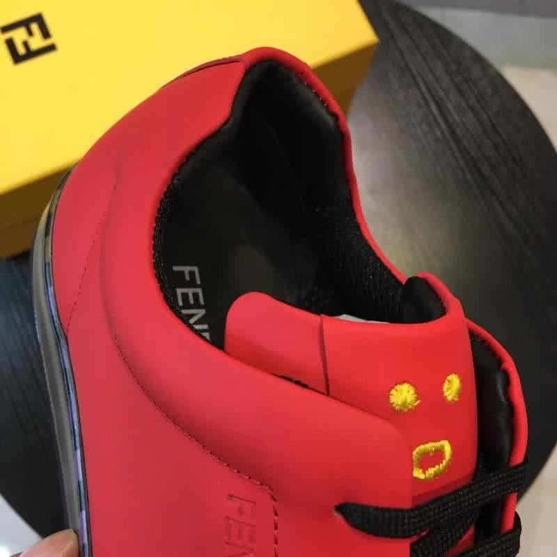 Fendi Sneakers Red Upper Black Sole Men 6