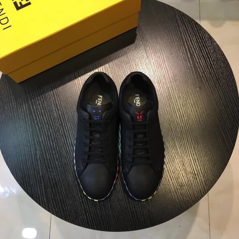 Fendi Sneakers All Black Colorful Shoe Edge Men 2