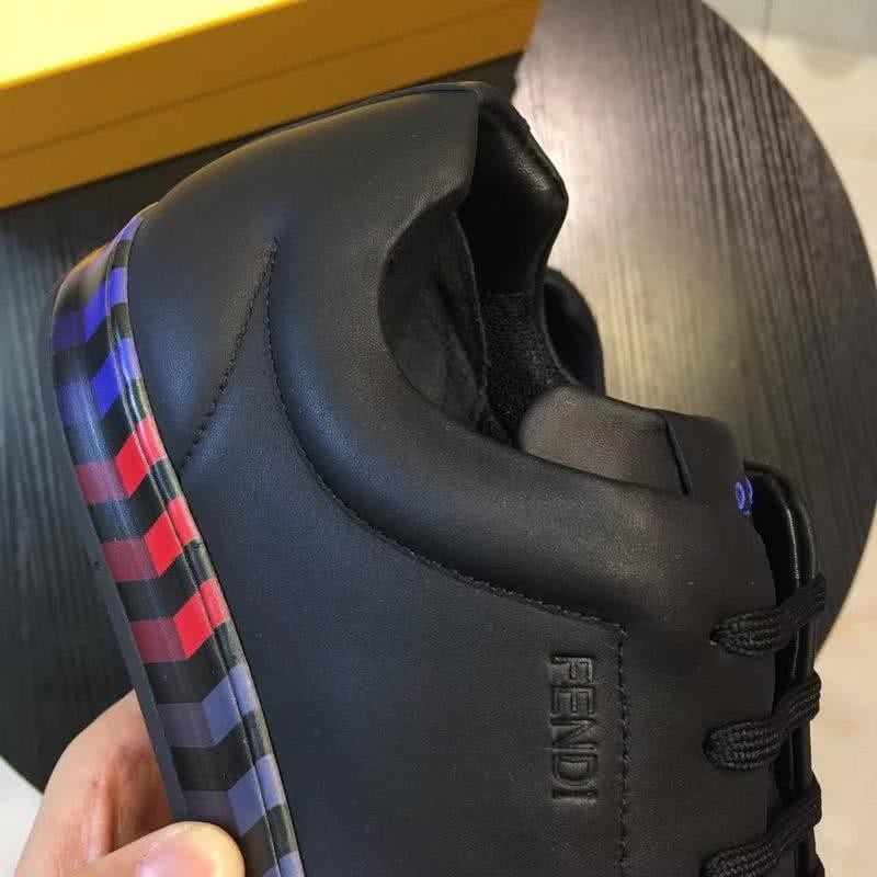 Fendi Sneakers All Black Colorful Shoe Edge Men 6