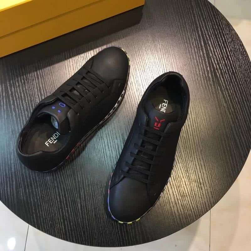Fendi Sneakers All Black Colorful Shoe Edge Men 9
