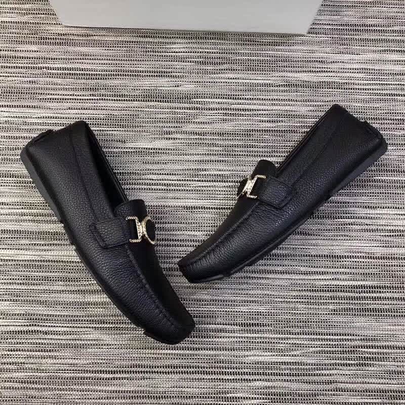 Versace Classic Loafers Pattern Simple Black Men 6