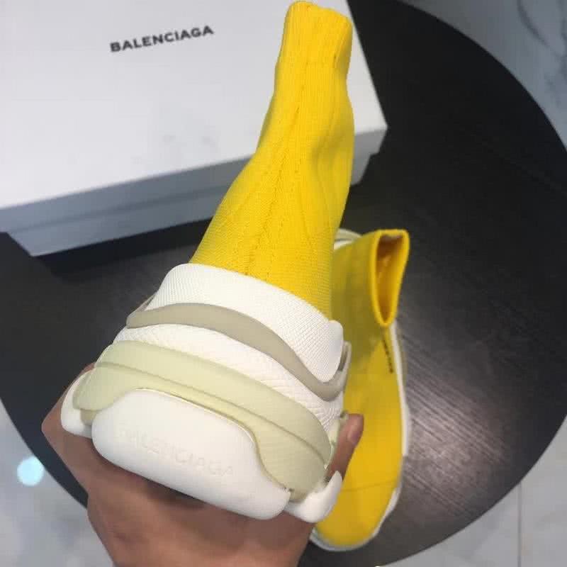 Balenciaga Speed Sock Boots Yellow White Men Women 5