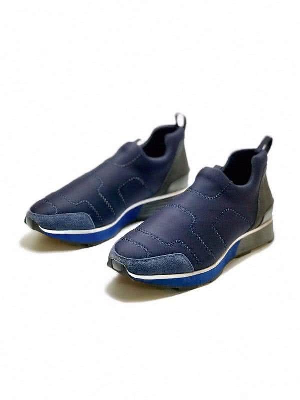 Hermes Fashion Comfortable Shoes Cowhide Blue Men 1