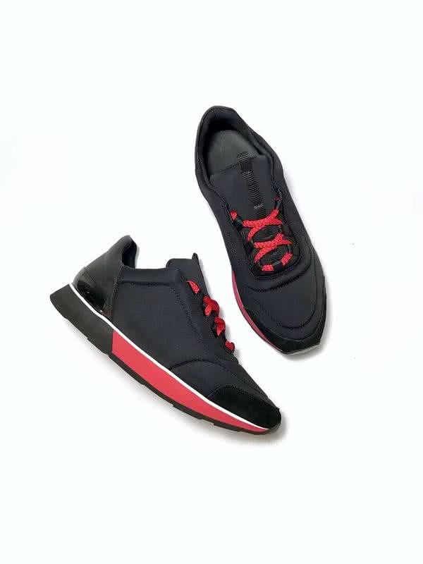 Hermes Fashion Comfortable Shoes Cowhide Black And Red Men 4
