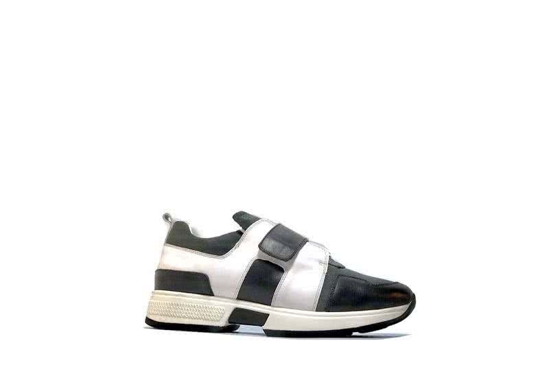 Hermes Fashion Comfortable Shoes Cowhide Black And White Men 1