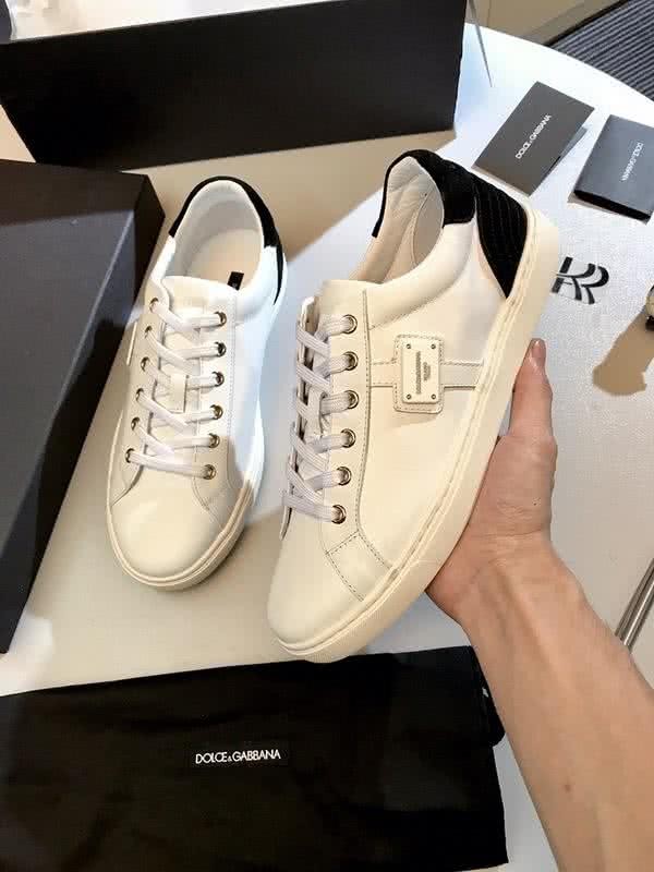 Dolce & Gabbana Sneakers Leather White Black Men 8