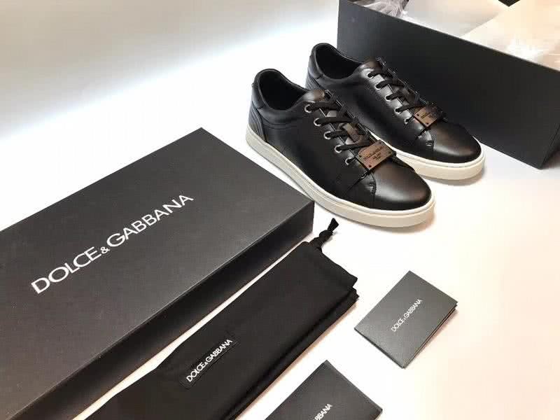 Dolce & Gabbana Sneakers Leather Black Upper Rubber Sole Men 6