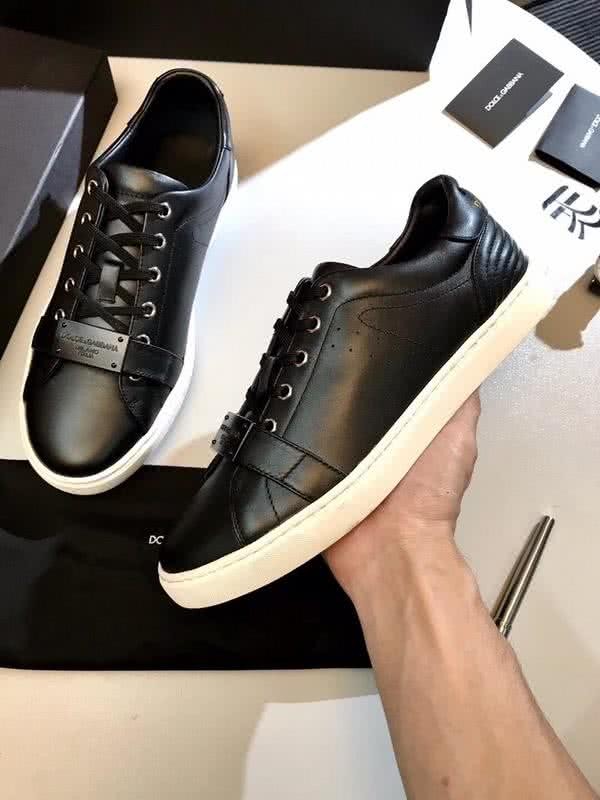 Dolce & Gabbana Sneakers Leather Black Upper Rubber Sole Men 8