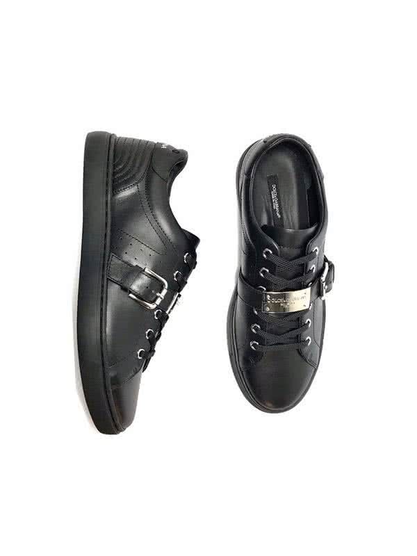Dolce & Gabbana Sneakers Leather Buckle Black Men 3