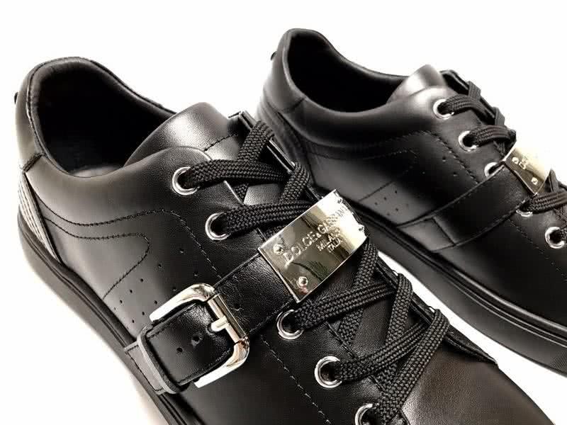 Dolce & Gabbana Sneakers Leather Buckle Black Men 4