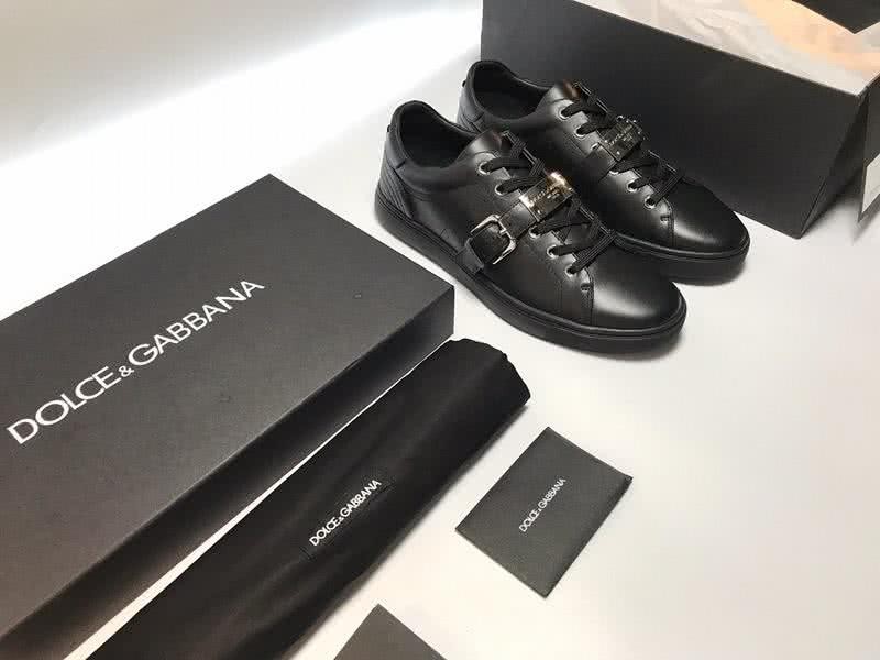 Dolce & Gabbana Sneakers Leather Buckle Black Men 5