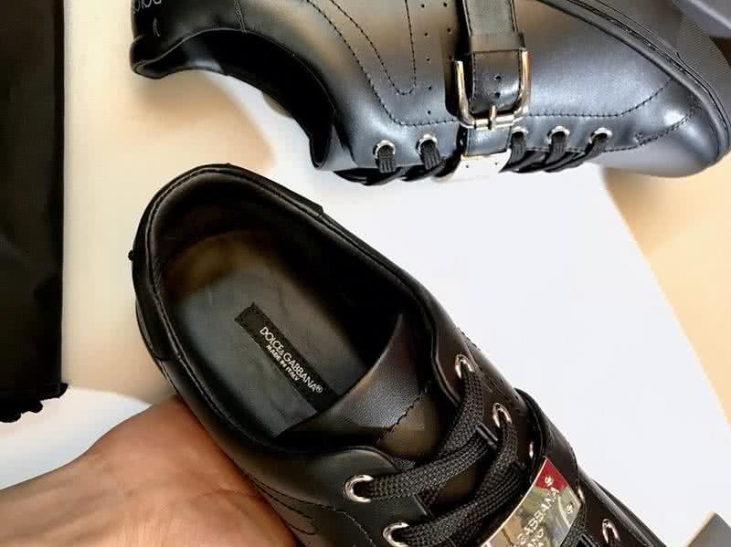 Dolce & Gabbana Sneakers Leather Buckle Black Men 6