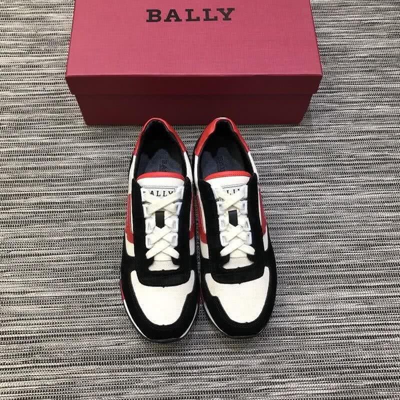 Bally Fashion Leather Shoes Cowhide Black And Red Men 2