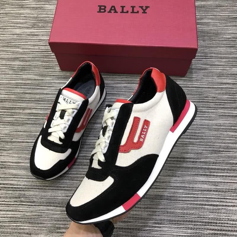 Bally Fashion Leather Shoes Cowhide Black And Red Men 8
