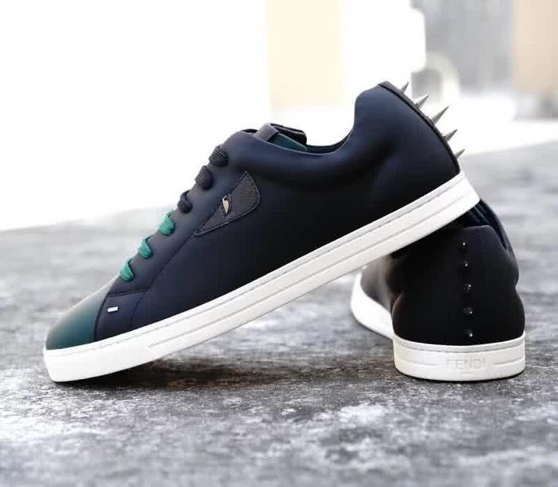 Fendi Sneakers Black And Green Upper White Sole Men 4